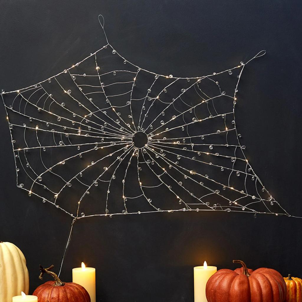 48in Halloween Crystal Web Lamp Indoor/Outdoor Decoration Props