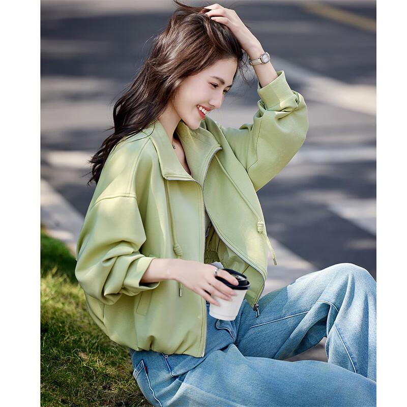 

Женская осенняя повседневная короткая куртка на кулиске XL