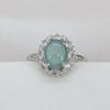 Icy Blue Jadeite Women's Ring - Natural Grade A Jadeite