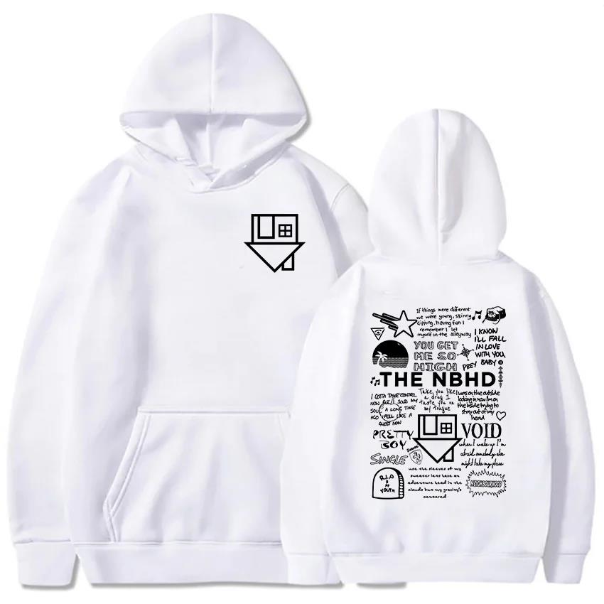 Long Sleeve Autumn Winter Warm Hoodie The Neighbourhood NBHD Band Print Unisex Hip Hop Men's Outdoor Hooded Sweatshirt ...