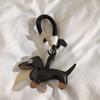 Mini Dachshund Dog Keychain Braided Lanyard Car Key Accessories  Women