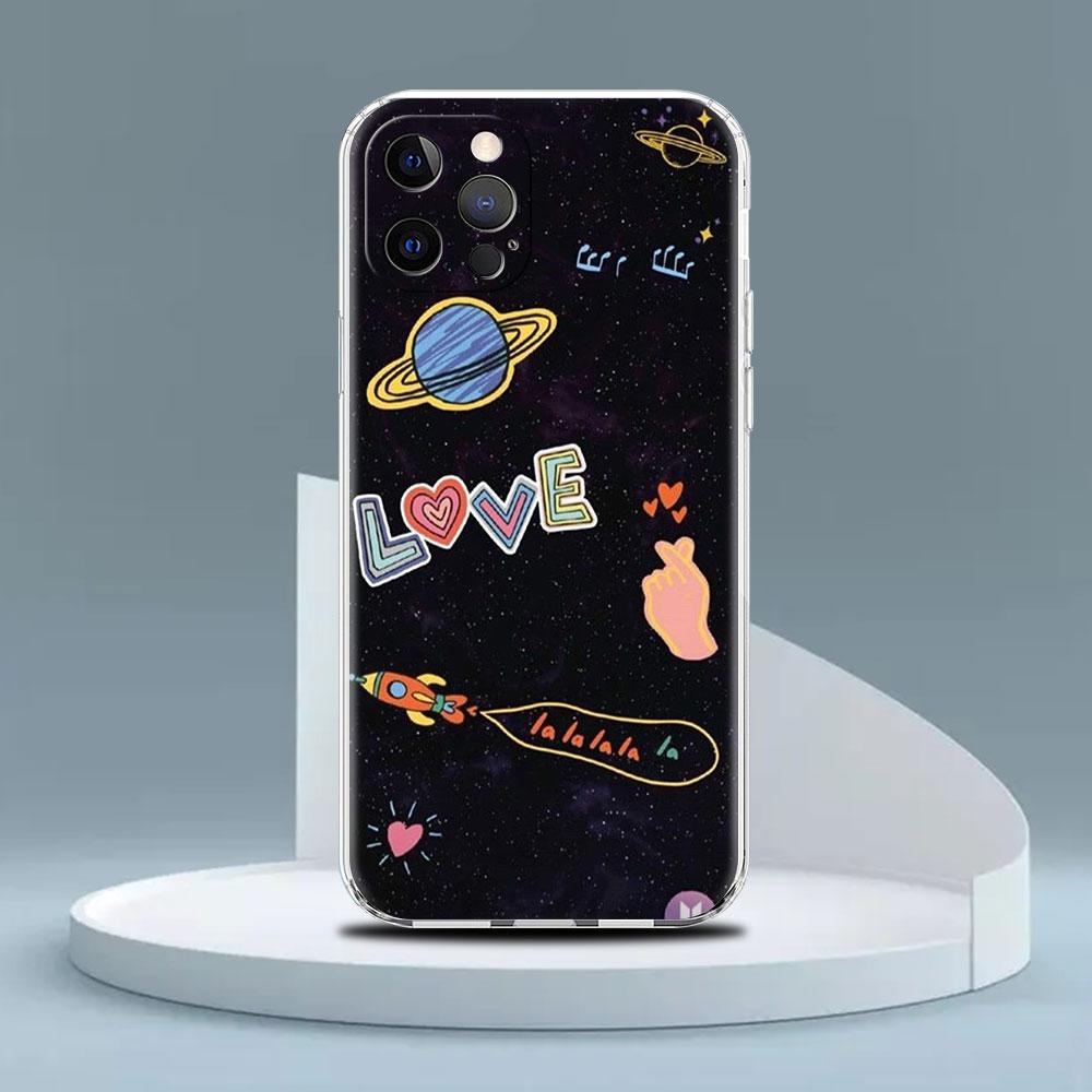 Transparente Hülle für Apple iPhone 14 13 11 12 Pro 7 8 Plus XR X XS Max 6 6S 14Pro Silikon Handyhülle Mond Astronaut