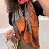Silk Black Gold Cashew Silk Scarf Women'S Spring And Autumn Versatile Satin Square Scarf Mulberry Silk Silk Scarf Shawl