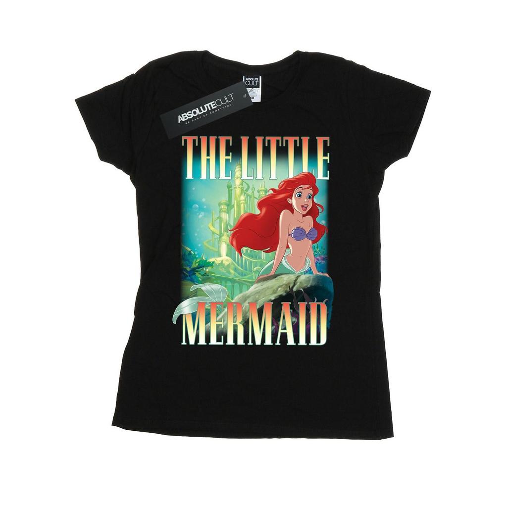 Disney Womens/Ladies The Little Mermaid Ariel Montage Cotton T-Shirt