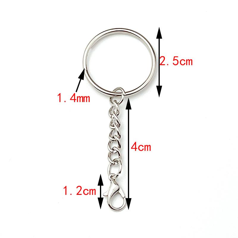 20-100Pcs 20-25mm Metal Screw Pin Key Ring Key Chain Round Wire Open Circle DIY Jewelry Toy Pendant Making Accessories