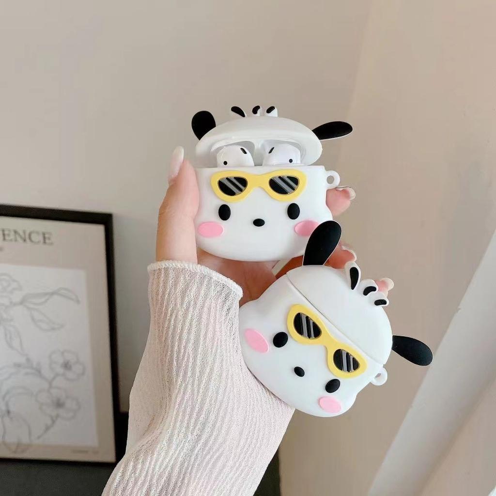 Cartoon Sunglasses Pacha Dog Funny AirPodspro1 Apple 1/1/1 Generation Headphone Case Bluetooth Protective Case Applies