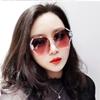Frameless diamond-encrusted fashionable women's side sunglasses, women's street style glasses, outdoor UV-resistant sunglasses