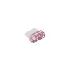 1pc Colored Rhinestone Metal Dustproof Charger Base Plug Cover, Artificial Diamond Charm Charging Port Protector