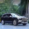 AAZG1 1:24 GLS600 S680 Model Diecast Alloy Toy Car Sound Light Pull Back Front Wheel Steering Door Opened Vehice Children Holiday Gift