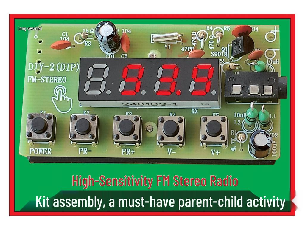 Stereo FM Radio Kit with Digital Display - DIY Parent-Child Welding Project