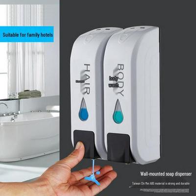 Wall-Mounted Bathroom Hand Press Soap & Shampoo Dispenser Set