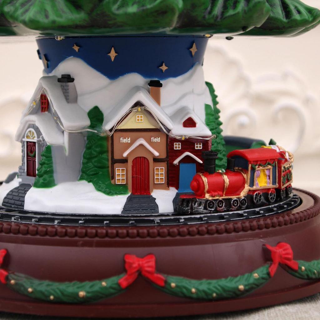 New Luminous Music Box Resin Christmas Tree Ornament & Gift