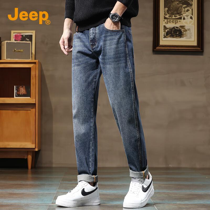 JEEP Men's 2025 Autumn Collection Loose Straight Fit Casual Jeans