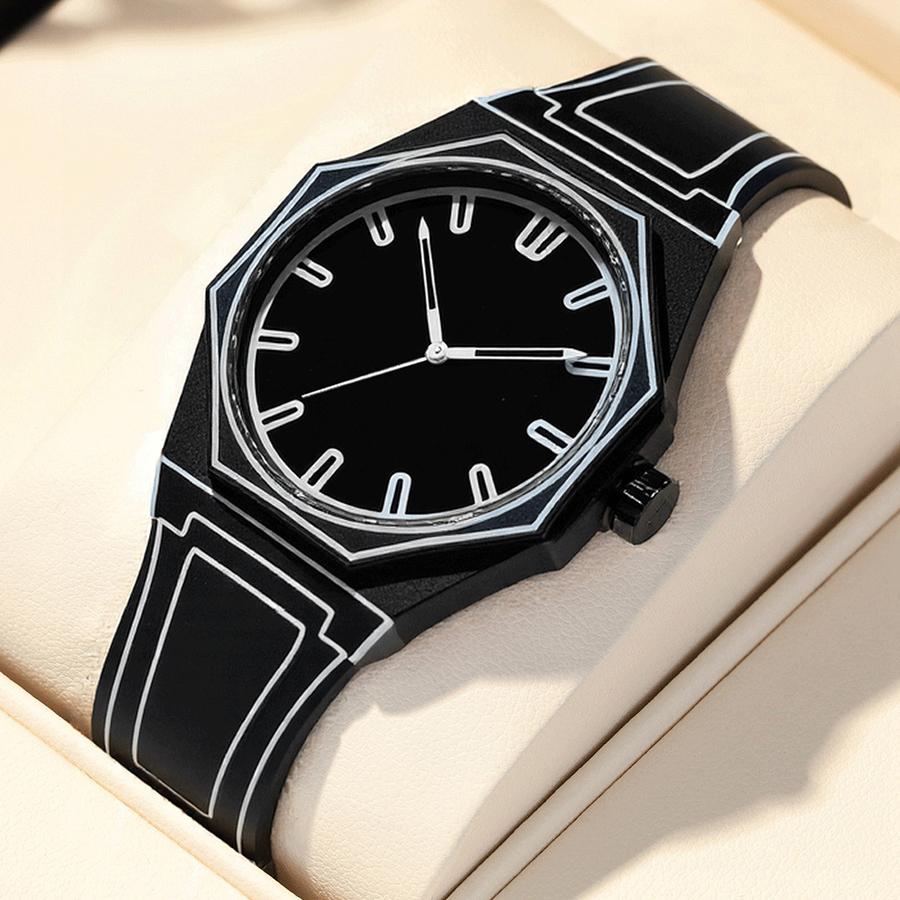 New Men's Watches Business Waterproof Silicone Wristbands Fashionable And Casual Quartz Watches for Man Male Teen Reloj Hombre
