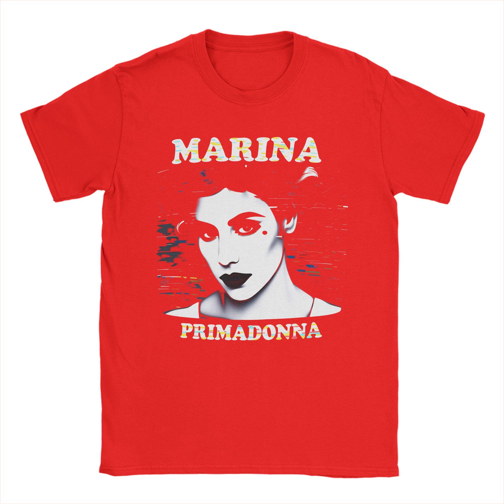 Mens Marina And The Diamonds Primadonna T Shirt  Pure Cotton Clothes Vintage Short Sleeve O Neck Tee Shirt New Arrival TShirts S