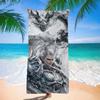 Nezha Beach Towel, Sun Protection, Quick Drying, Enlarged And Thickened Summer Seaside Vacation, Guochao Cartoon Bath Towel