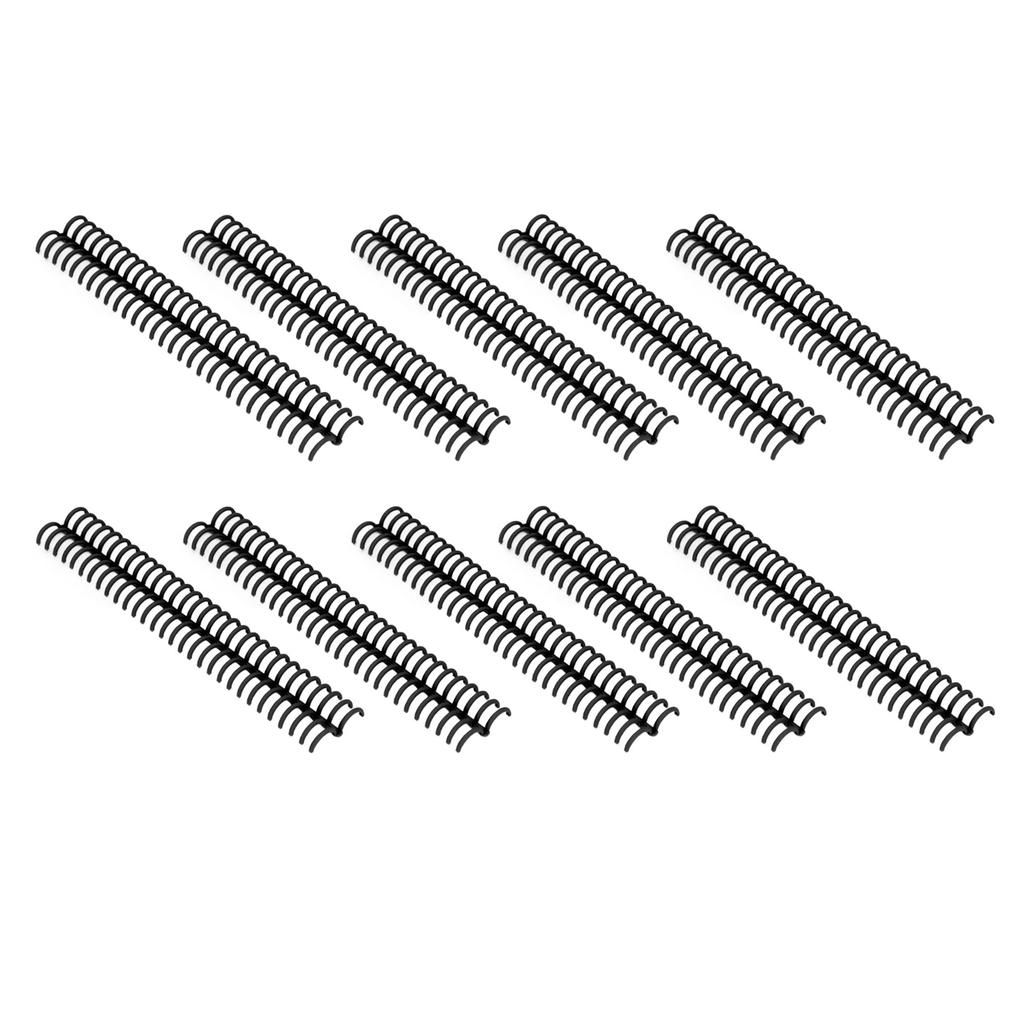 10PCS Plastic Binding Spines 19mm 30 Rings Comb Binder Compatible with A4 B5 A5 Paper Size 150 Sheets Capacity Black