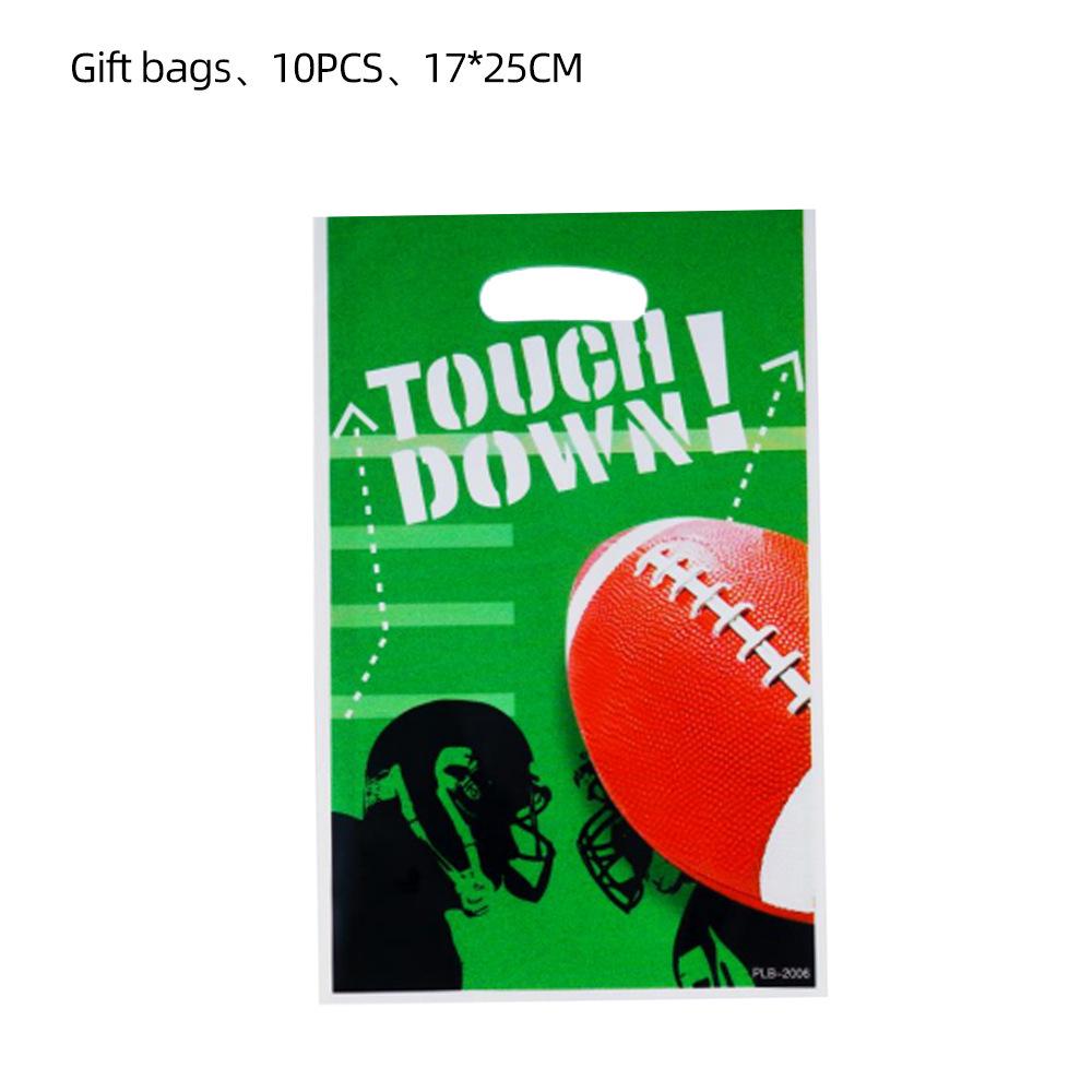 Rugby Party Theme Birthday Tablecloth Set - Disposable Decoration