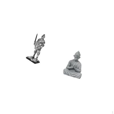 Vintage Knight And Monkey Buddha Sculpture Creative Tabletop Ornament for Entryway Bookshelf Office