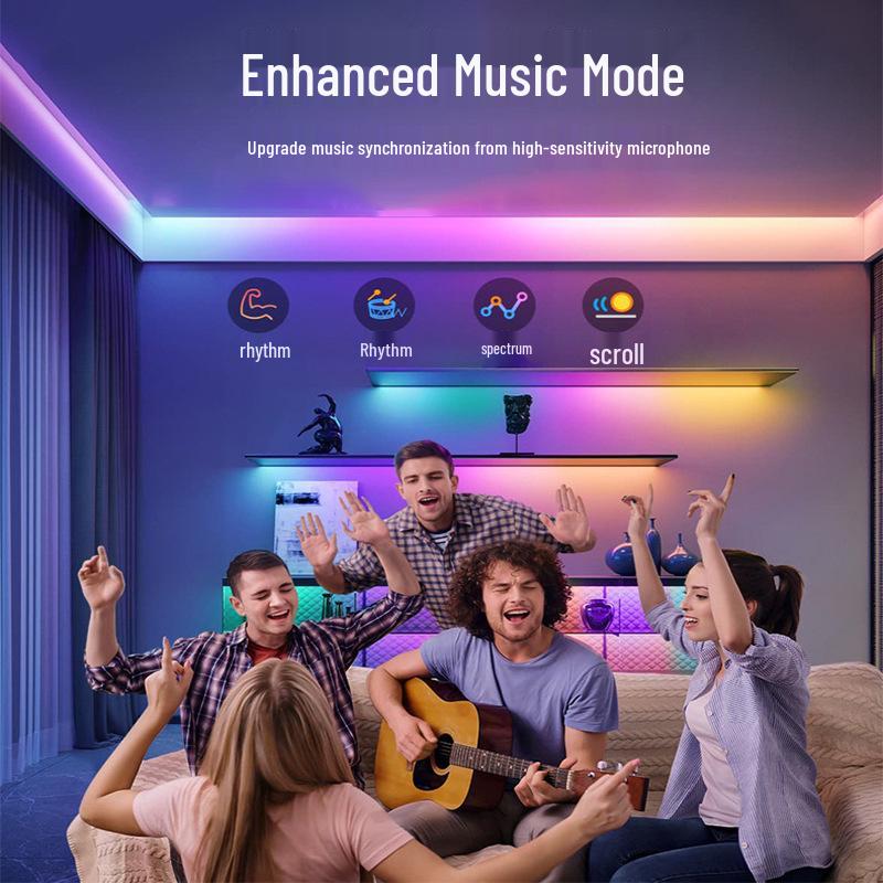 Dreamcolor LED Smart Light String with Bluetooth Music Control for Outdoor Holiday Decor