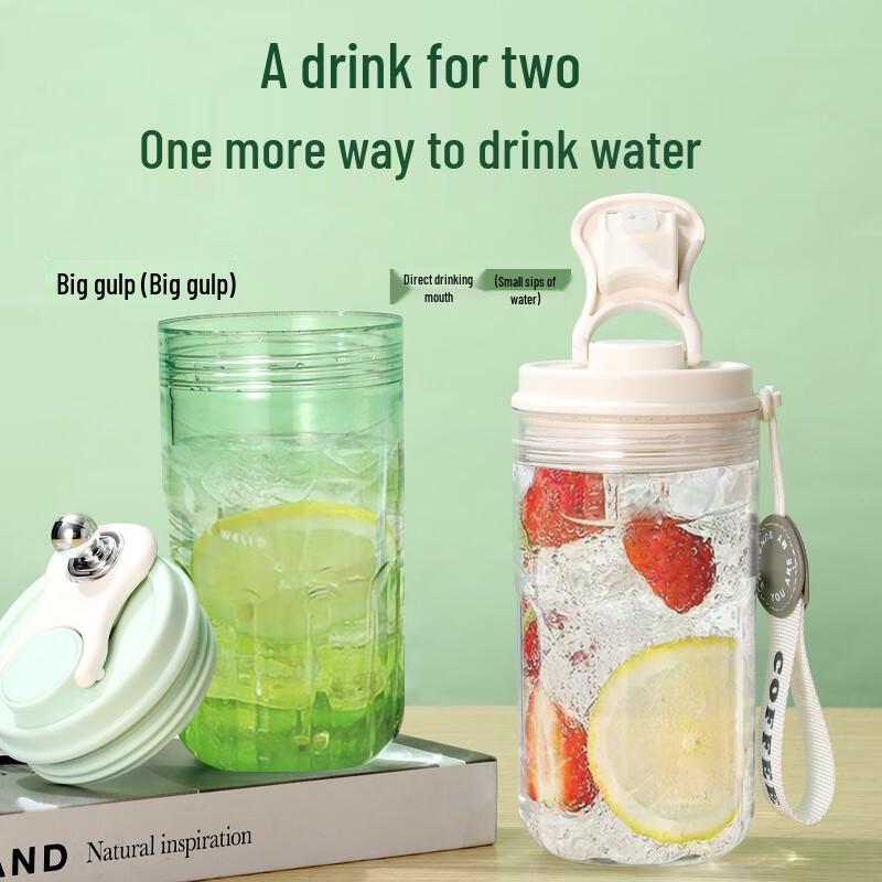 Aesthetic Portable Glass Water Bottle with Handle