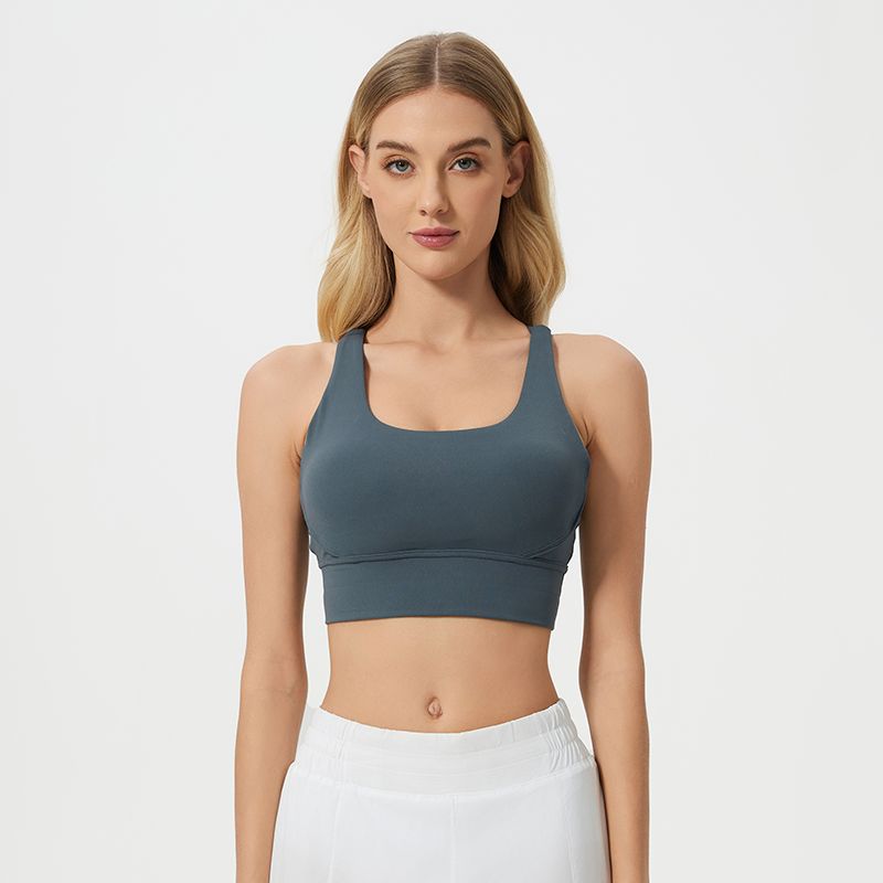 Big Brand Flat for Cross Yoga Vest Women's Belt Chest Pad Sports Underwear Outer Wear Running Fitness Bra Shockproof Push Up