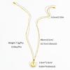 Round Brand Flower Zircon Pendant for Women's Fashion Stainless Steel Golden Charm Low Allergy Jewelry Gift Party Necklace