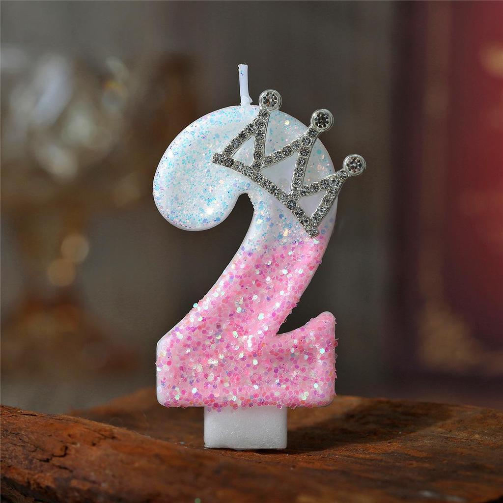Temu Crown Princess Birthday Number Candles - Creative Cake Decorations for Parties