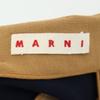 MARNI color scheme Midi Skirt 38 Brown x Navy Back zip Women Used