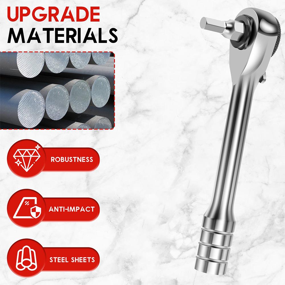 Mini Ratchet with Drill Socket Small Repair and Installation Tools for Daily Maintenance Bicycle Tools Car Tools R3U6