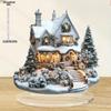 Bohemian Style Acrylic Christmas Decoration, Christmas Tree, Multifunctional Desktop Display Snow House Scene, Home Tabletop Decorations, Nurseries,