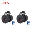 1-3PCS Car Dual USB Charger Socket DC 10-28V QC3.0 PD Type C 18W Car Charger Adapter with Cover Car Dual Port for Boat Truck