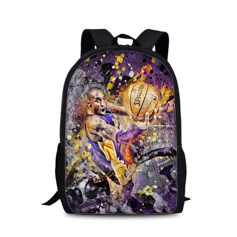 Sac à dos d'université Kobe Bryant en matériau nylon pour un usage quotidien et les activités sportives