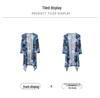 Women's Fashionable 7-Sleeve Mid-Length Shirt, Summer 2025, Elegant Print, Slimming, Sun Protection
