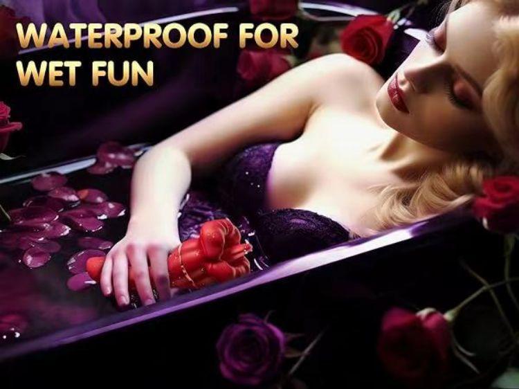 Realistic Tongue Vibrator 10-Speed Clit Licker Silicone Adult Toy for Women Red Stimulator