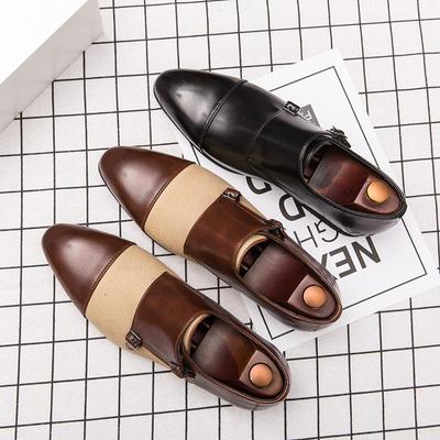 Mode Herren Triple Joint Monk Schuhe Formelle Business Lederschuhe Abendschuhe Bruder Schuhe Sozial Elegantes Britischer Stil