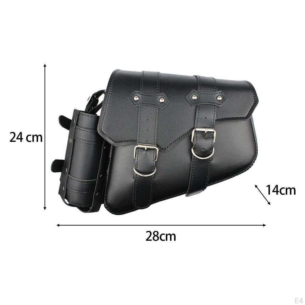 Motorcycle Side Bag Cup Holder Organizer Solo Carrier Pannier Saddlebag for Bike Travel