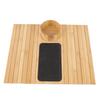 Bamboo Sofa Armrest Tray Detachable Couch Cup Holder Couch Armrest Organizer for Dining Drinking and Snacks