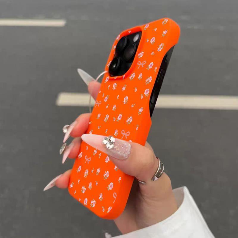 Full Screen Floral Print Suitable For iPhone 16 15 14 13 12 11 Pro Max 14 15 16 Plus Half Pack Shock-Absorbing Phone Case