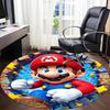 1 szt. Okrągły dywanik biurowy Mario Adventure, pod krzesła biurowe, do sypialni, salonu, wystrój domu a1022259