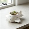 Creative Office Plant Holder 3D Printed Cartoon Airplane Succulents Pot Cute Desktop Flower Pot Indoor Window Sill Container for Small Plants,