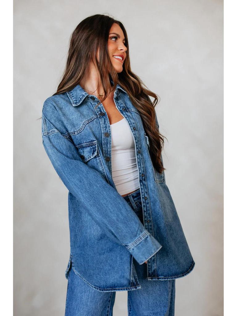 2025 Autumn Retro Lapel Women's Loose Denim Jacket