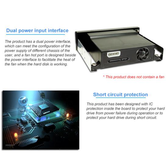 2.5/3.5inch Tray Hot Swap SSD SATA Serial HDD Hard Drive Enclosure Rack