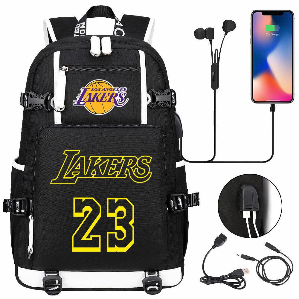 Football Star Print Usb Youth School Bag Men And Women Leisure Travel Backpack 47CMX30CMX15CM