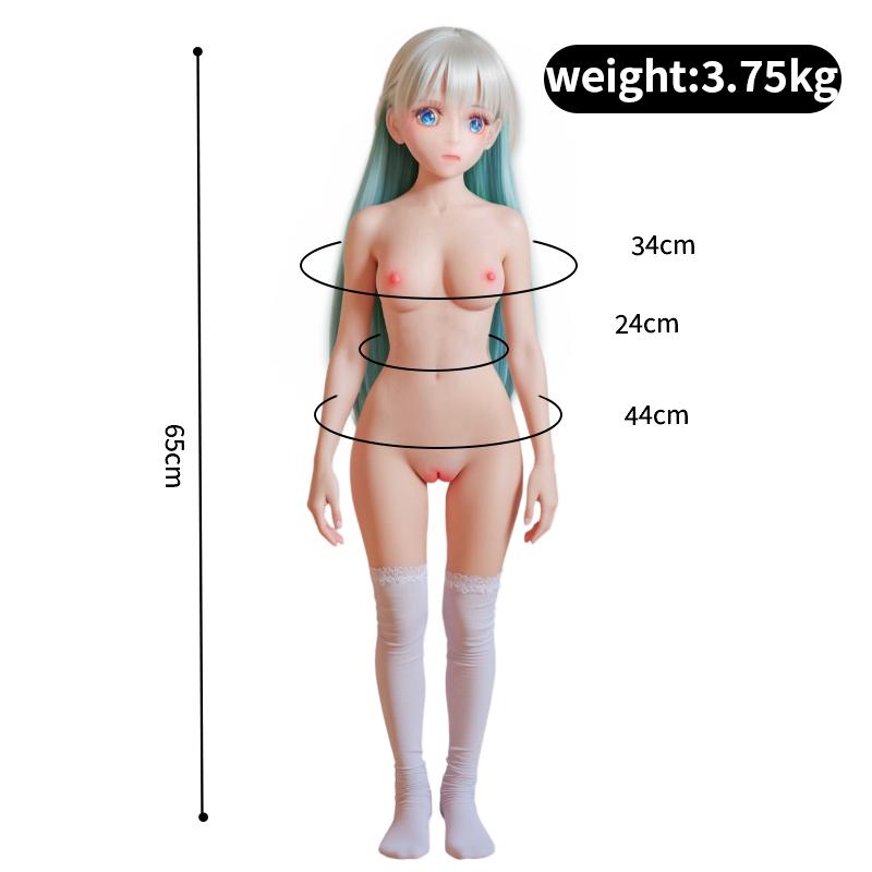 65cm Men's Sex Doll Anime Masturbation Cup Vagina Sex Love Doll Soft Body Erotic Sex Toy