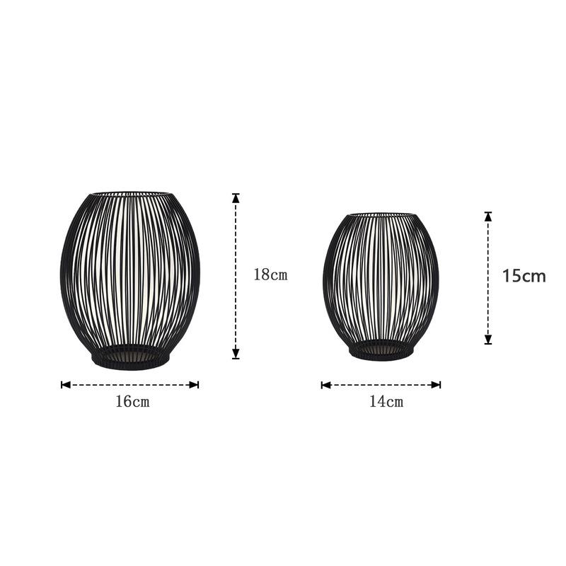 

Черный Фонарь Подсвечник Ретро Железные Искусства Свечи Украшения Medium and Small Suit