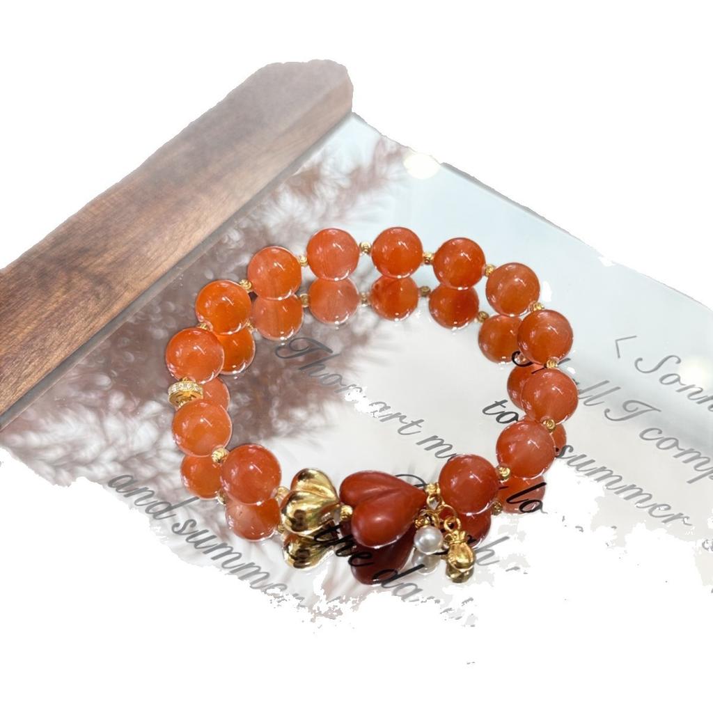 Natural Crystal Love White Crystal Bracelet Light Luxury High-End Crystal Bracelet Nanhong Jewelry