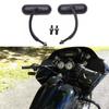Motorcycle Mini Oval Side Mirrors Fit For Harley Street Glide Softail Road King.