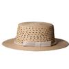 High Quality Raffia Silk Hemp Pearl Straw Hat French Flat Top Sun Hat Hollow Breathable Sun Hat Beach Hat