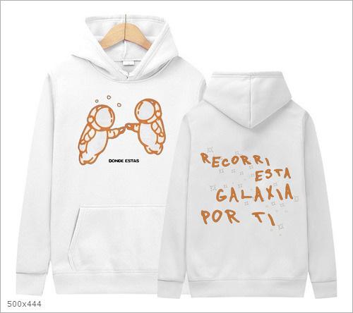 Hooded Sweater Fashion Print Double Astronaut Hooded Loose Jacket Casual Sports Sweater Couple